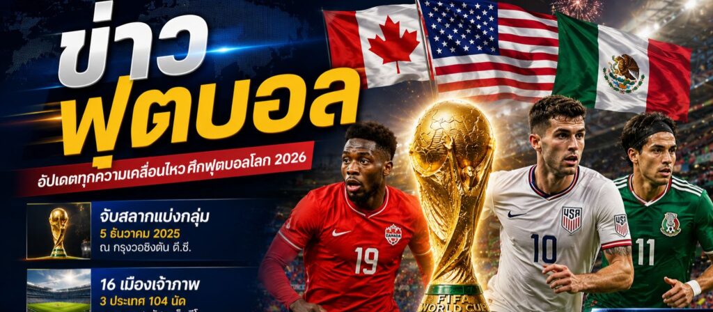 ข่าวฟุตบอลโลก 2026 ล่าสุด อัปเดตทุกความเคลื่อนไหวกับ World Cup